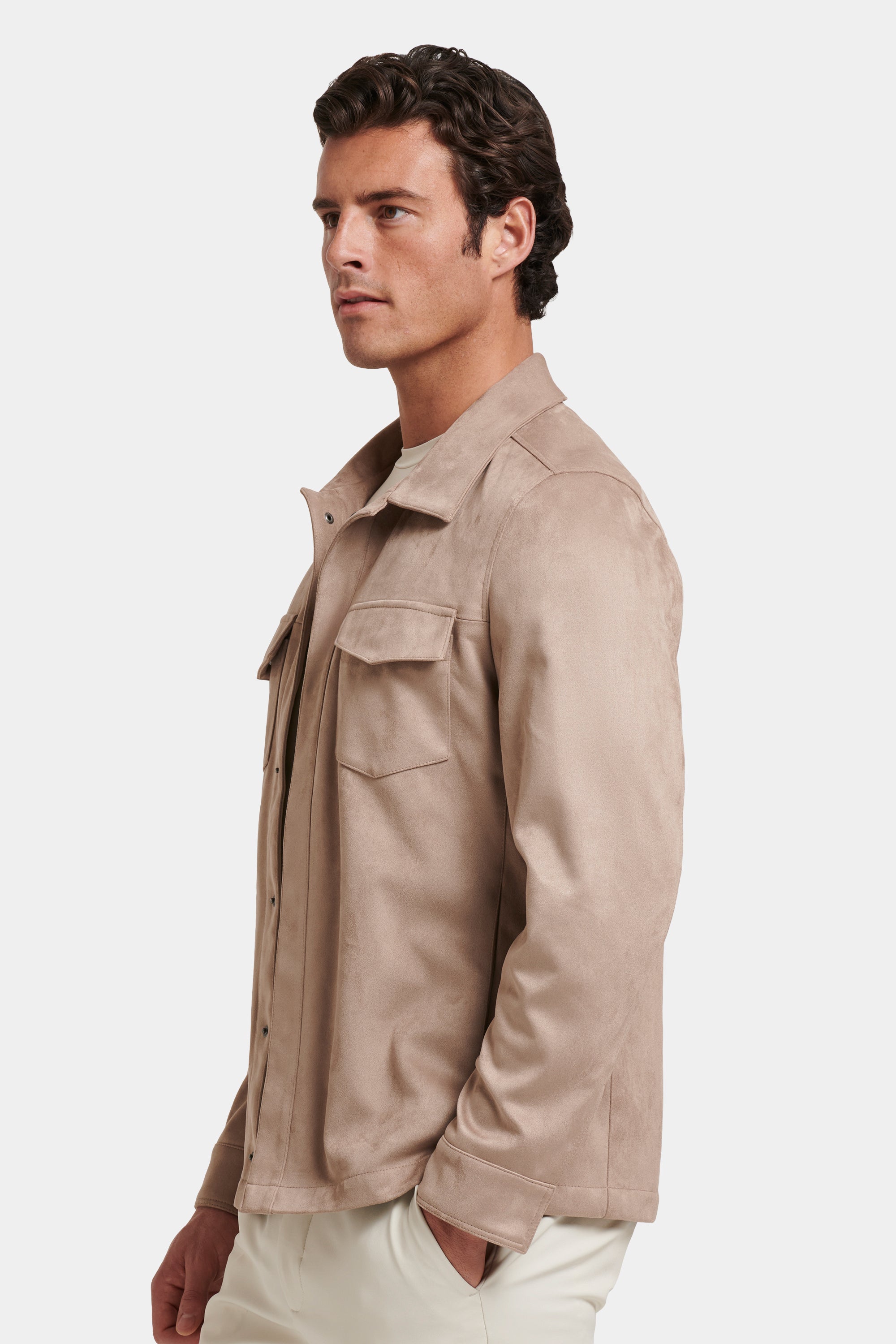 LA CAMISA OVERSHIRT DE SUEDE SINTÉTICO PIO