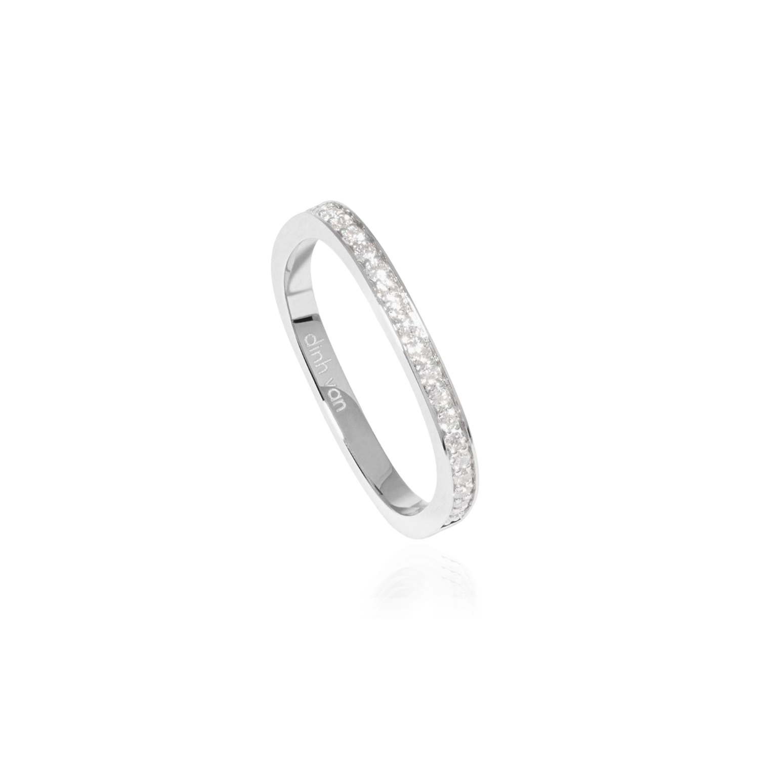 Alianza Cuadrada Pavé 2mm