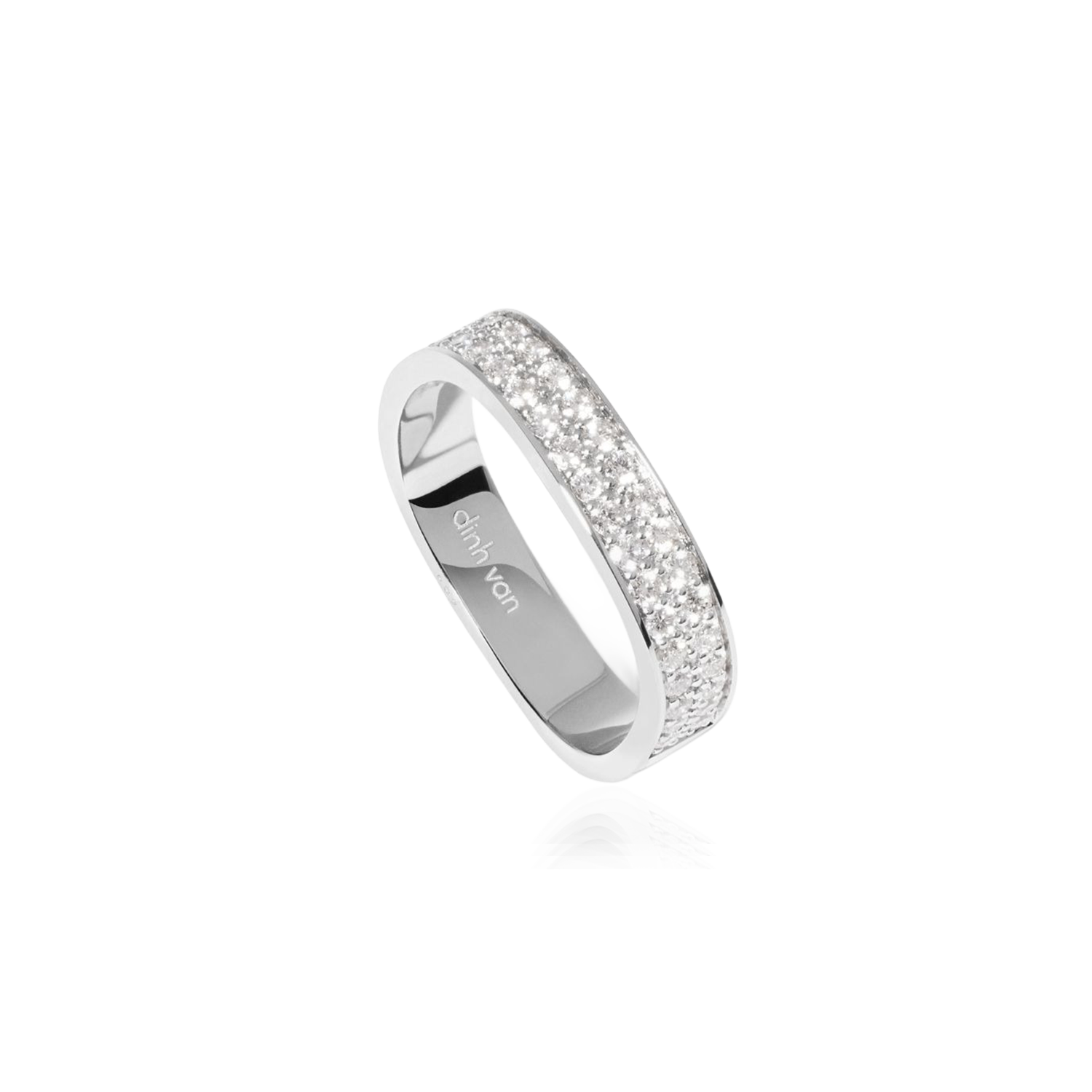 Alianza Cuadrada Pavé 4 mm