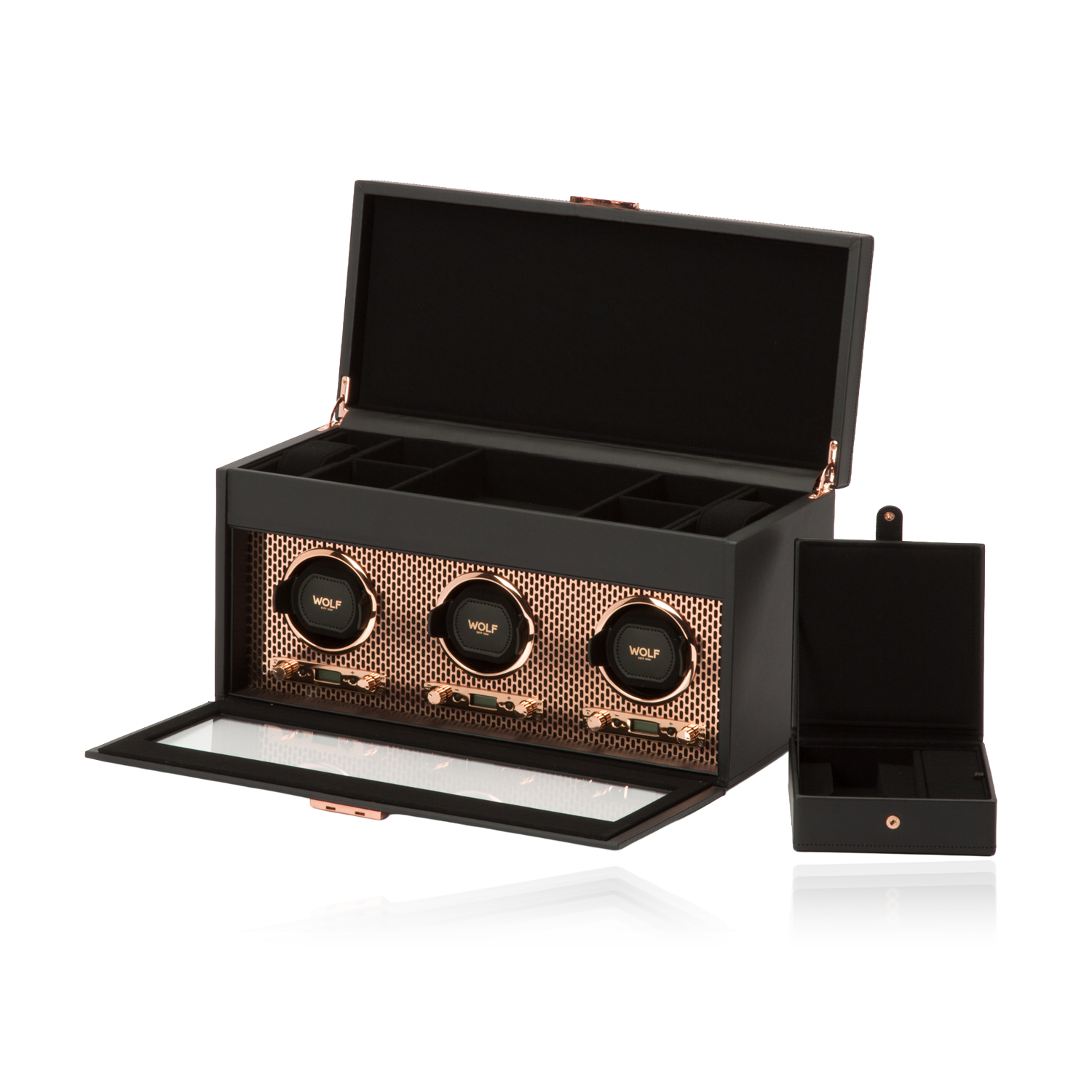 Eje Triple Enrollador de Relojes con Almacenamiento