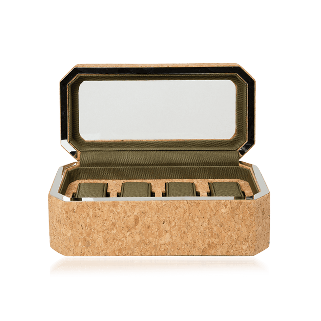 Estuche de Relojes de Corcho para 4 Relojes