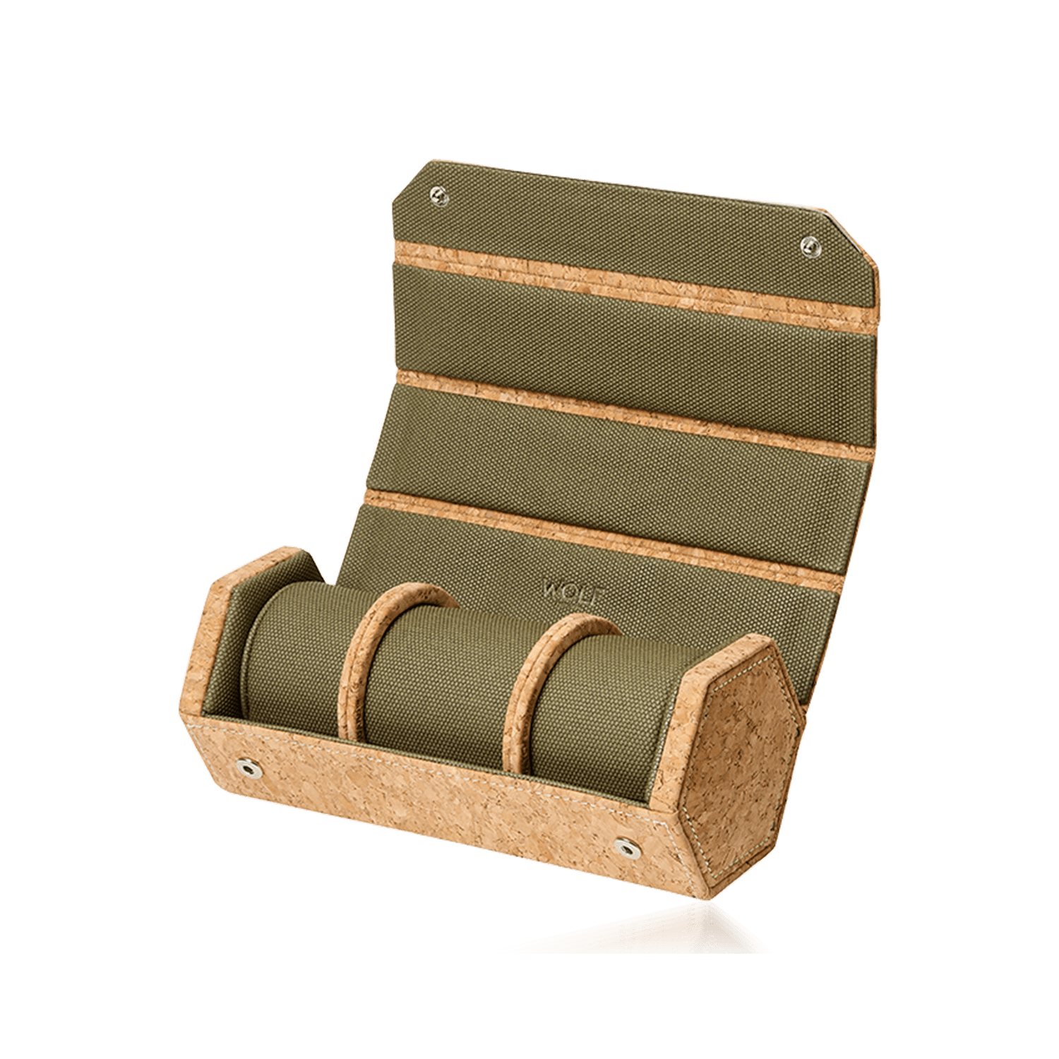 Triple Hexagonal Cork Watch Roll with Capsule