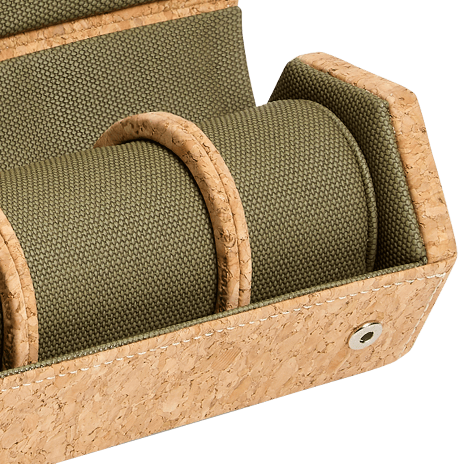 Triple Hexagonal Cork Watch Roll with Capsule