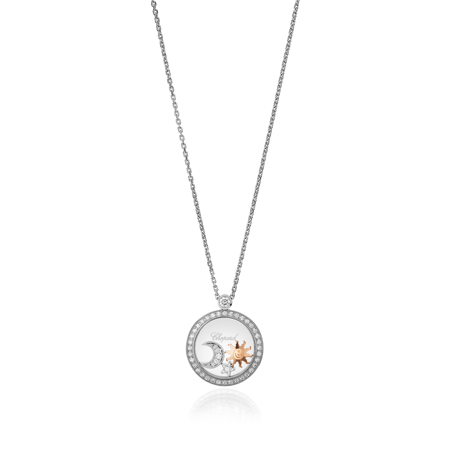 Collar con Colgante de Diamantes Felices