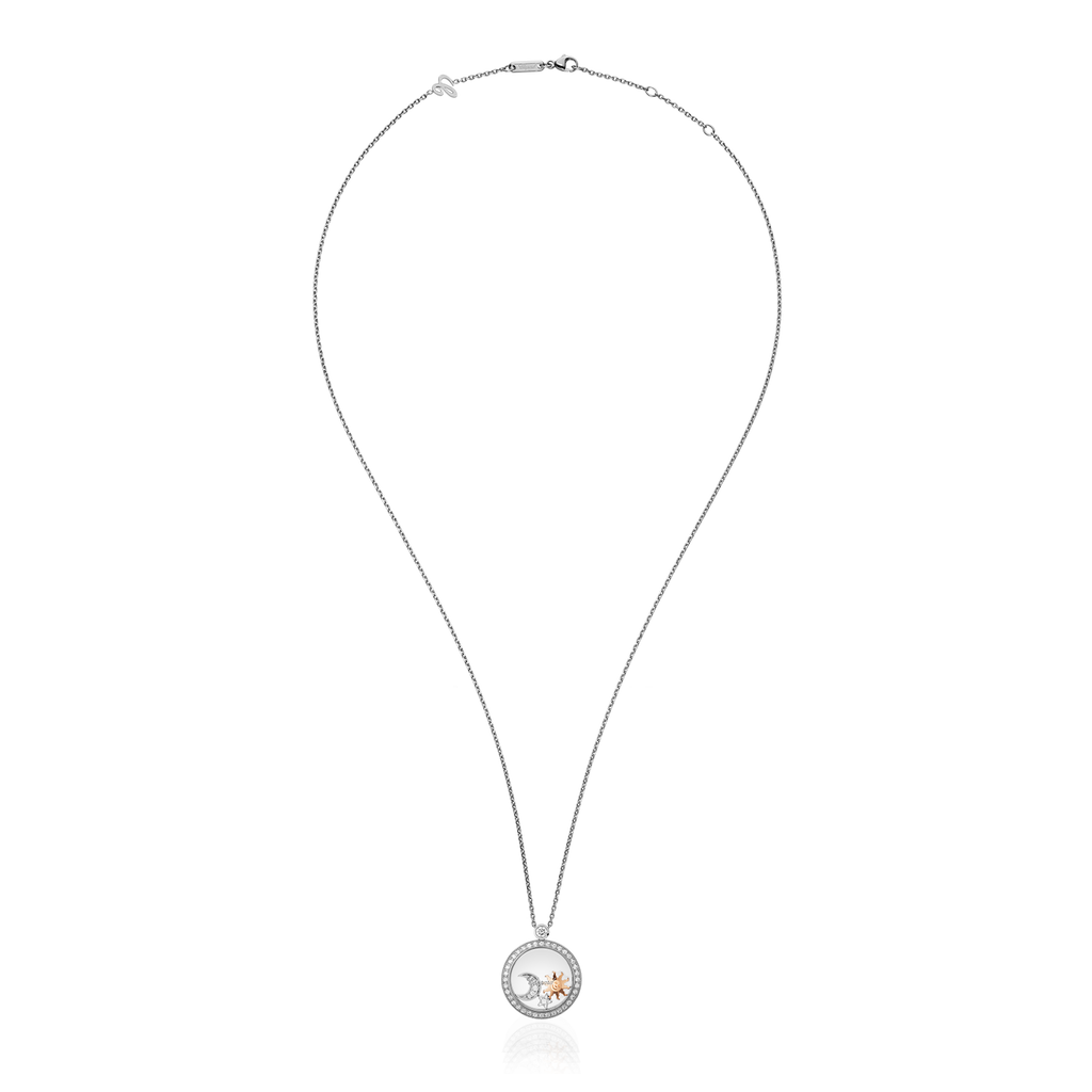 Collar con Colgante de Diamantes Felices