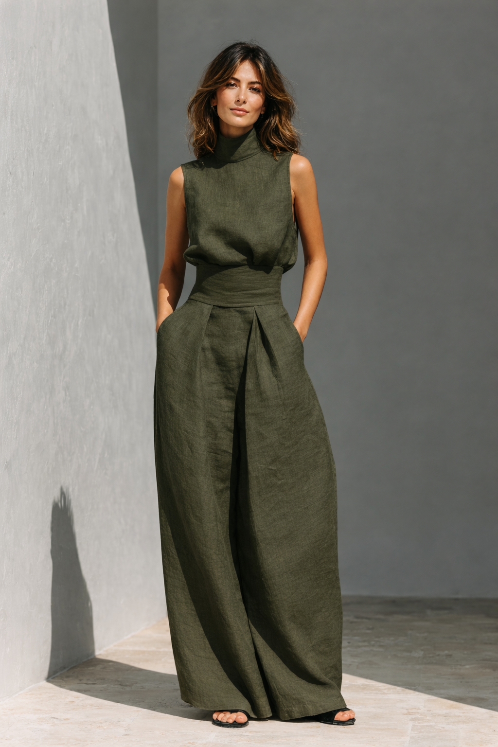 Maria – Conjunto Minimalista de Lino Elegante