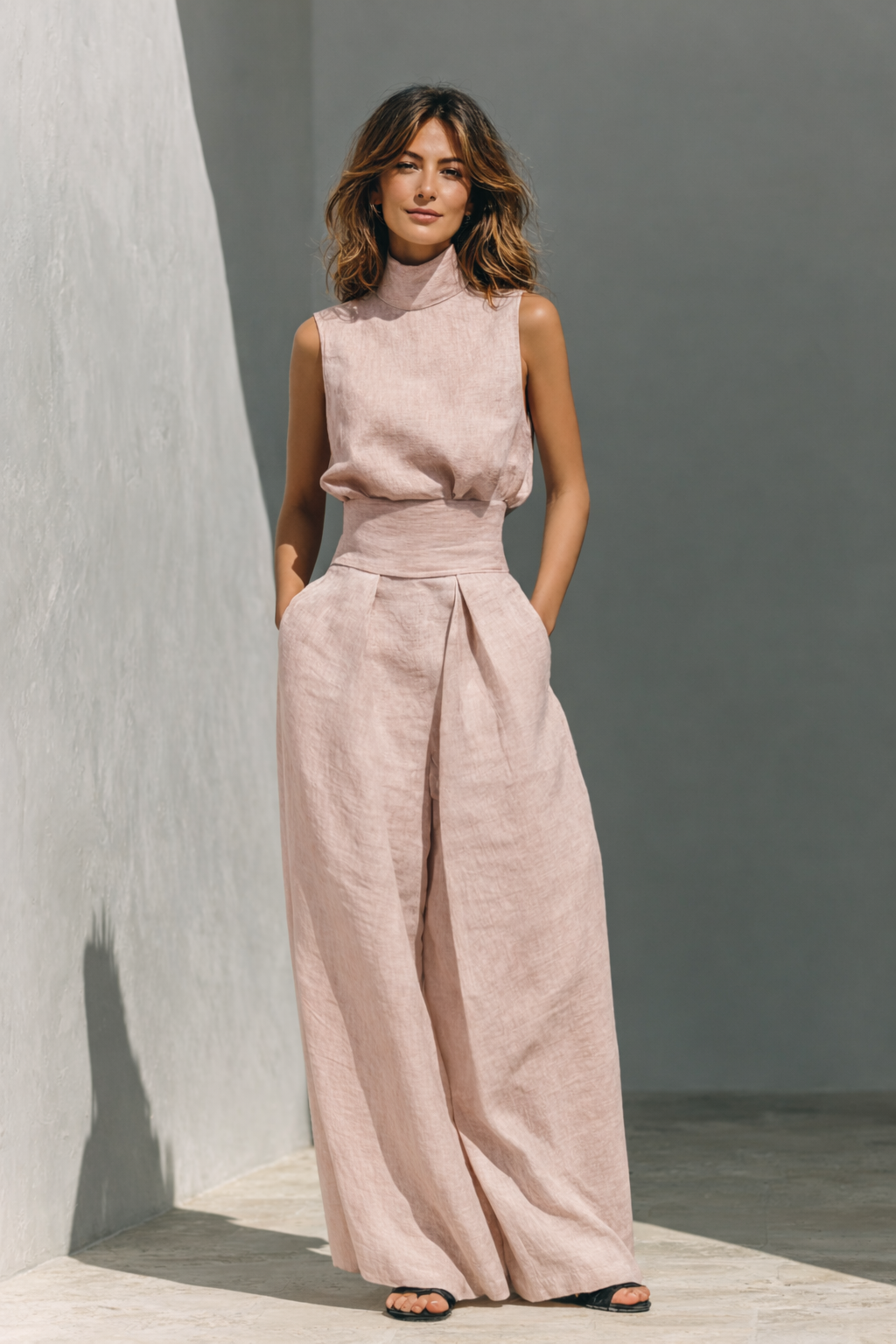 Maria – Conjunto Minimalista de Lino Elegante