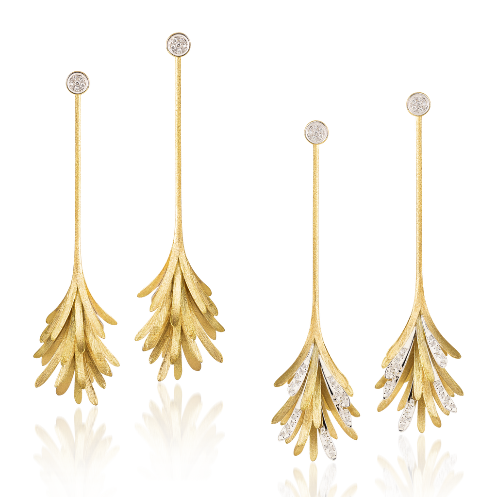 "Pendientes de Candelabro Skin" can be rewritten as "Pendientes Skin en Forma de Candelabro".