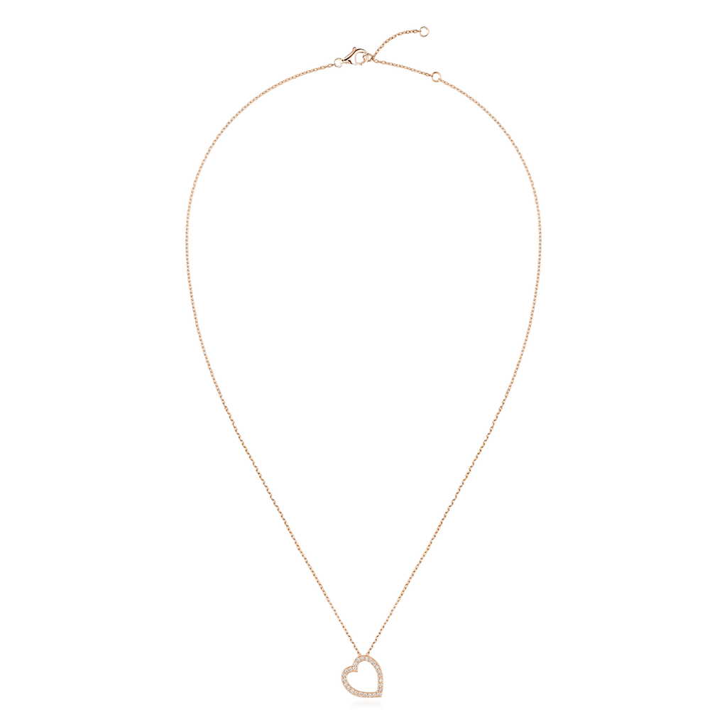 Collar con Colgante Antifer Corazón Pavé
