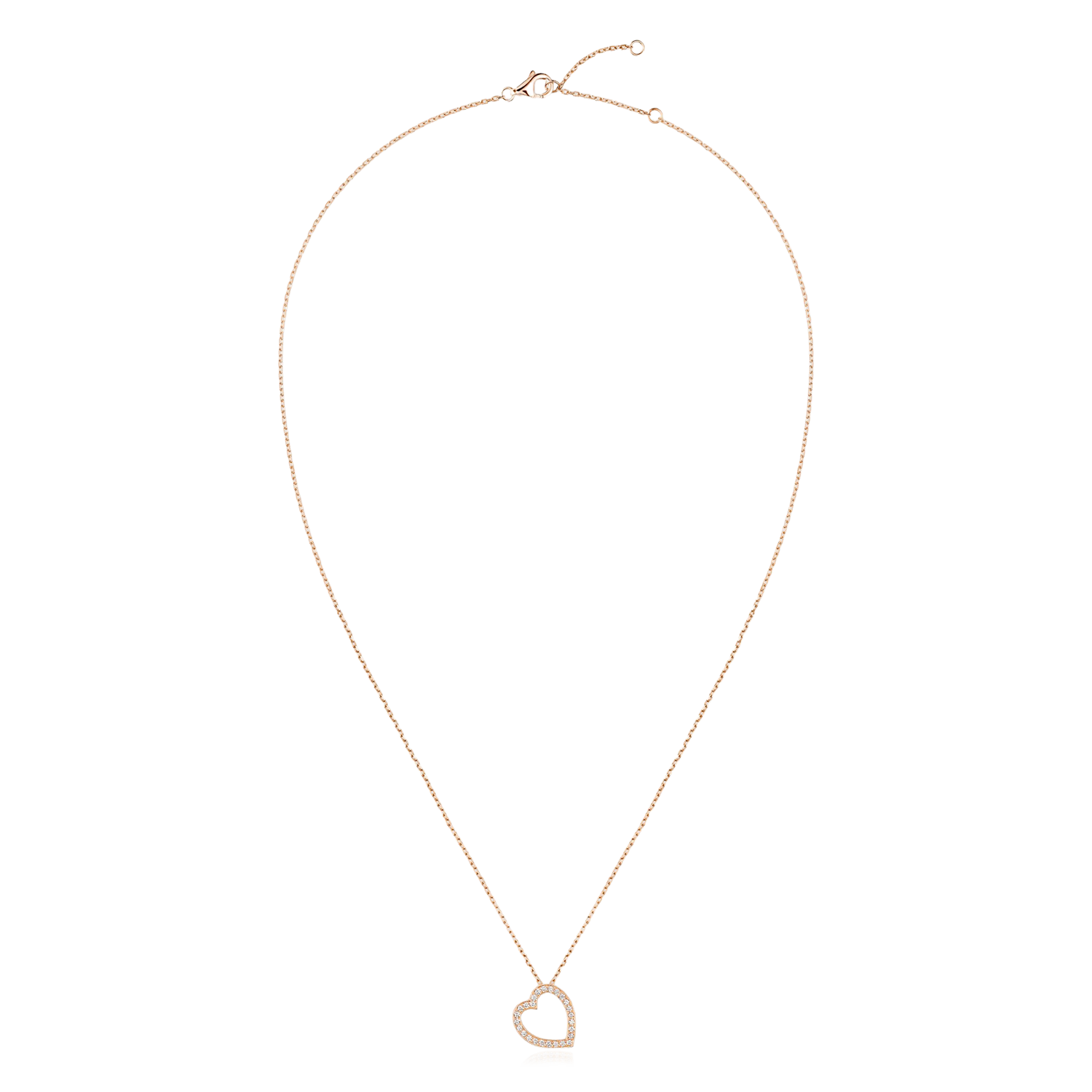 Collar con Colgante Antifer Corazón Pavé